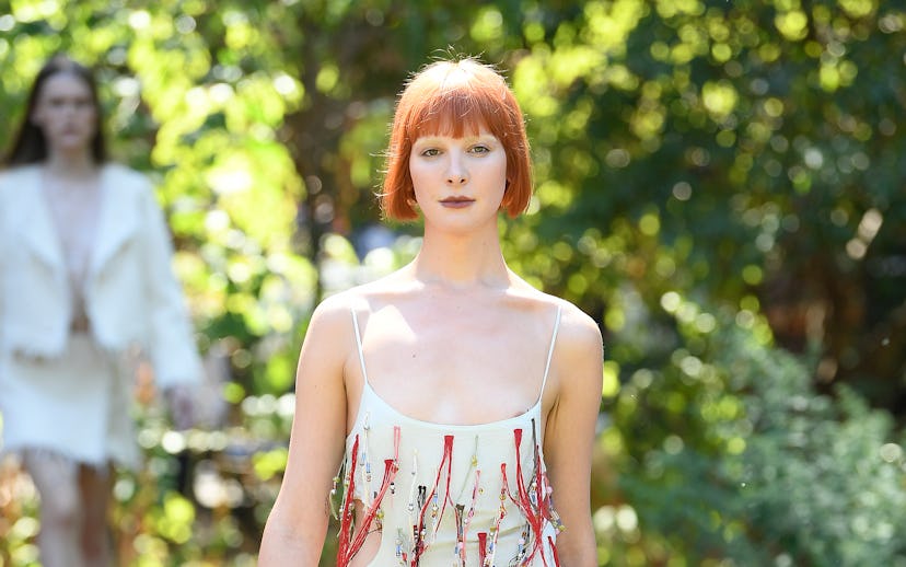 A model walks the runway at the Eckhaus Latta Spring 2023 fashion show on September 10, 2022 in New ...