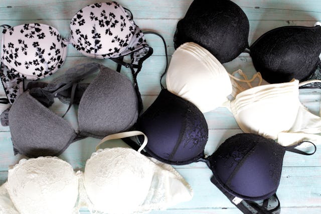 Close-up of variation of bras