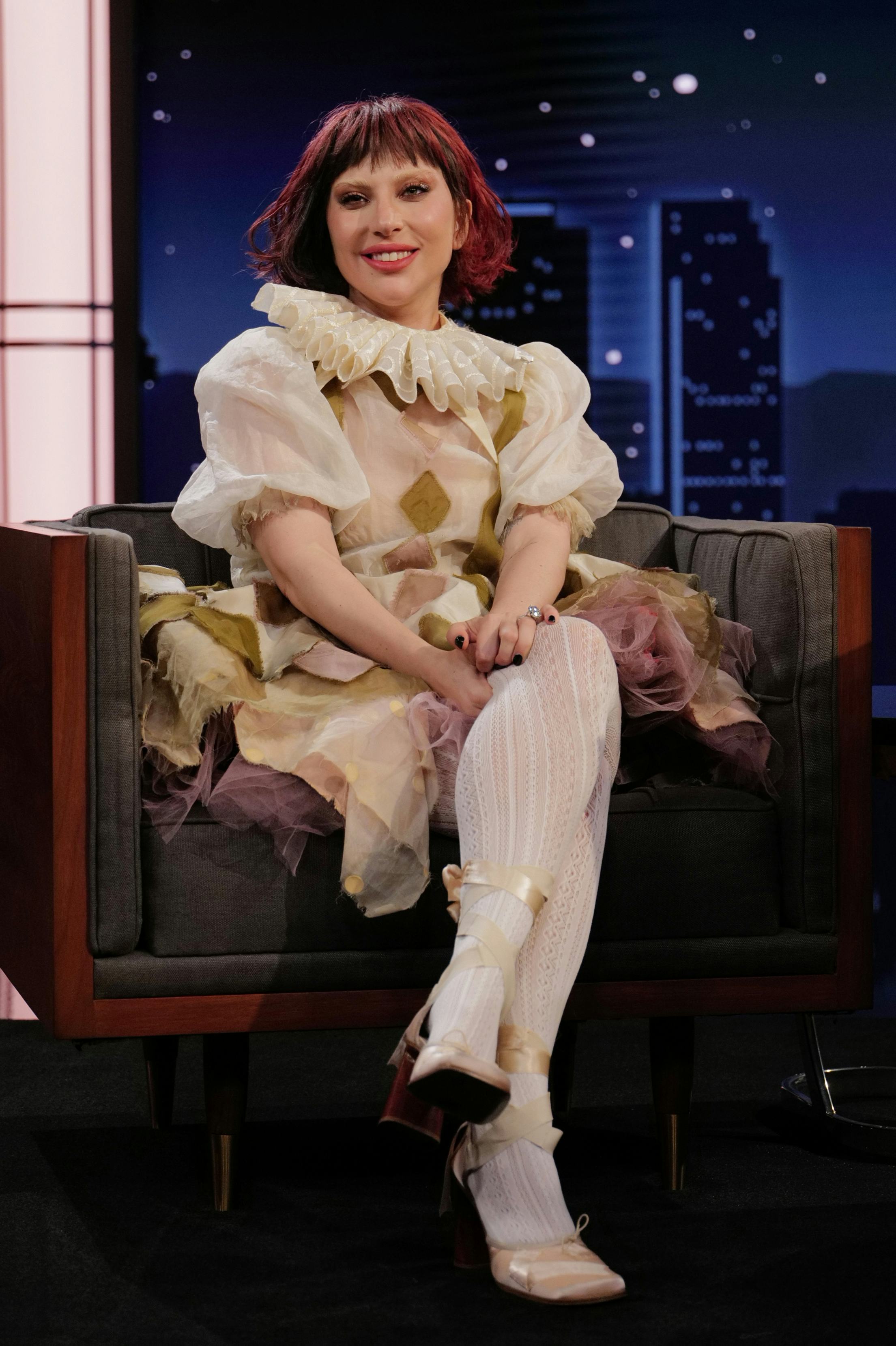 Lady Gaga appeared on Jimmy Kimmel Live.