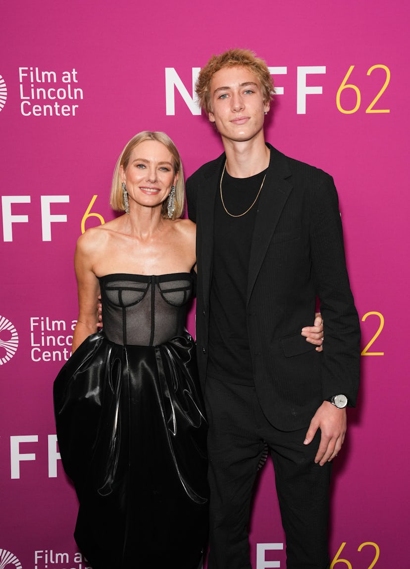 Naomi Watts, Sasha Schreiber at the premiere of "The Friend" at the 62nd New York Film Festival held...