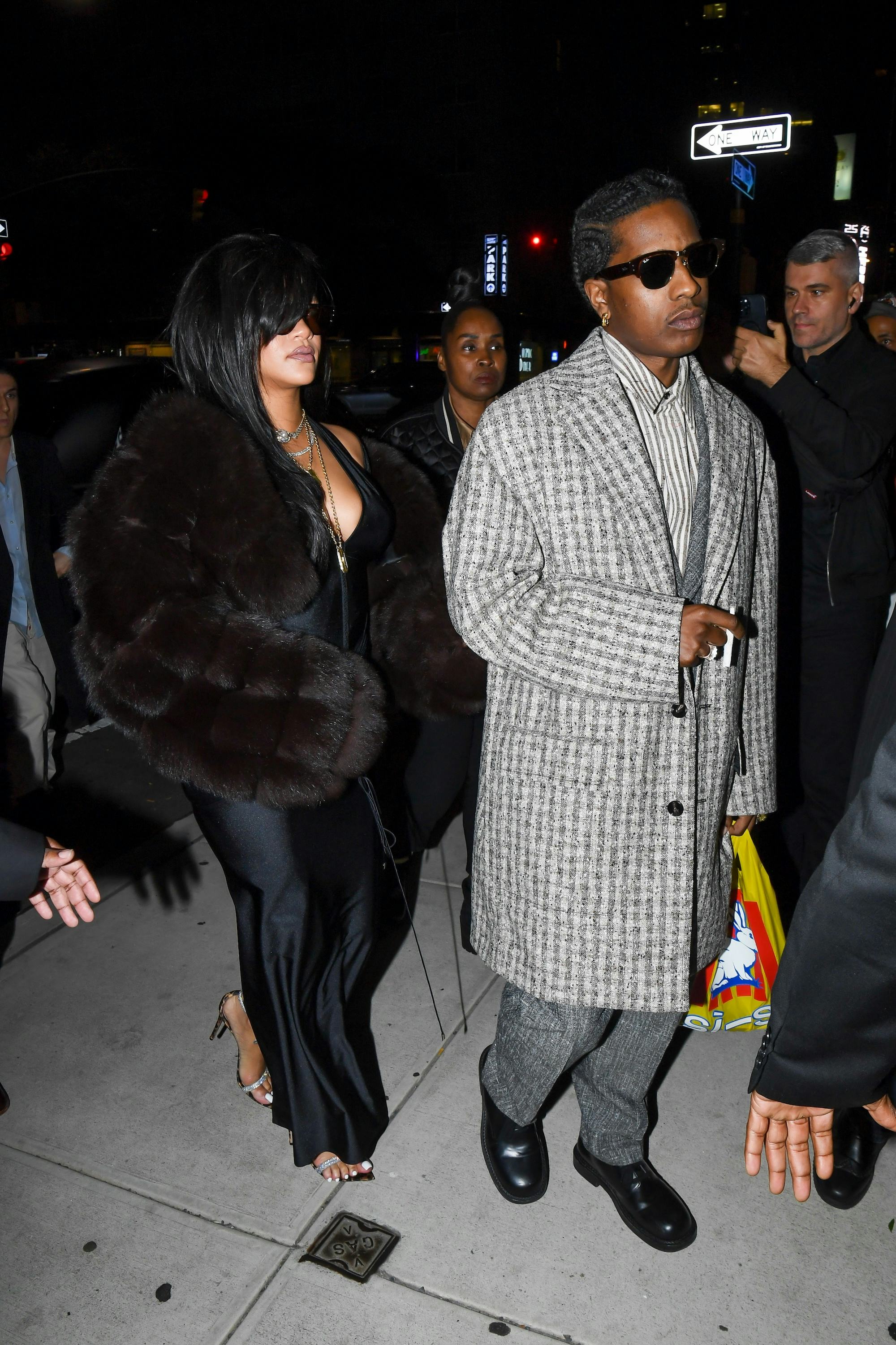 NEW YORK, NEW YORK - OCTOBER 04: ASAP Rocky and Rihanna seen out celebrating ASAP Rocky&rsquo;s Birthday o&hellip;
