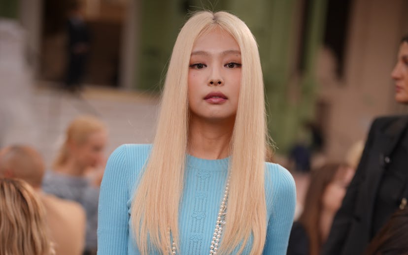 Jennie Kim at Chanel RTW Spring 2025 as part of Paris Ready to Wear Fashion Week held at Grand Palai...