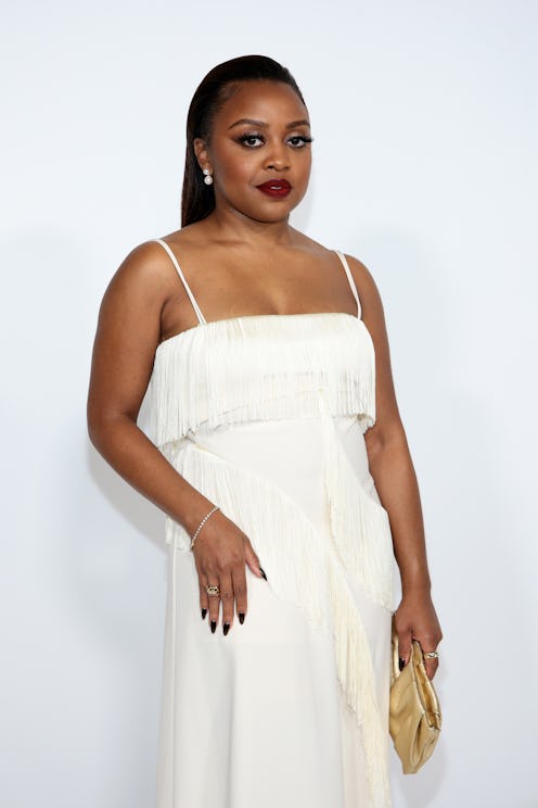 Quinta Brunson red lipstick