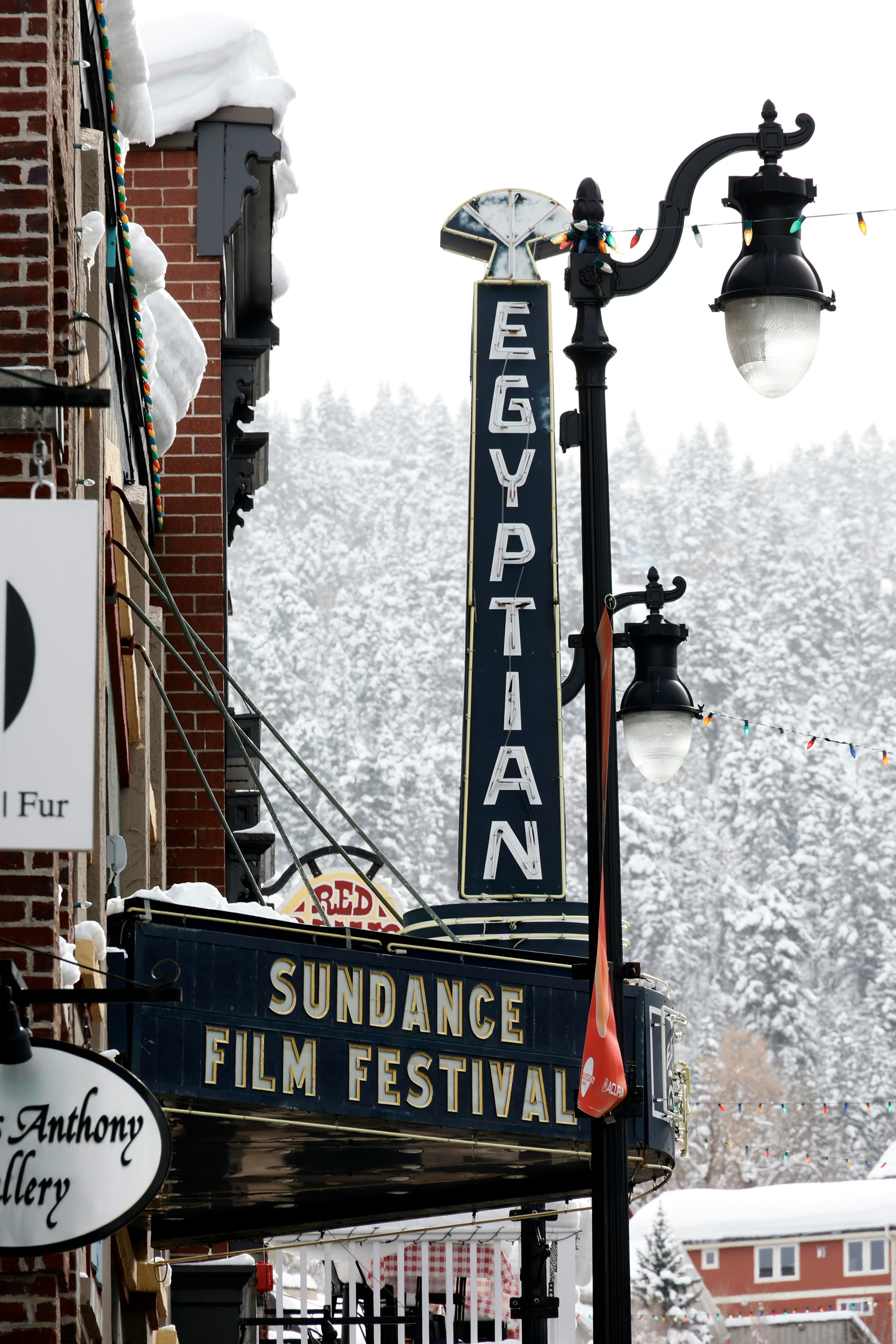 PARK CITY, UTAH - JANUARY 19:  A view of signage during the 2023 Sundance Film Festival on January 1...