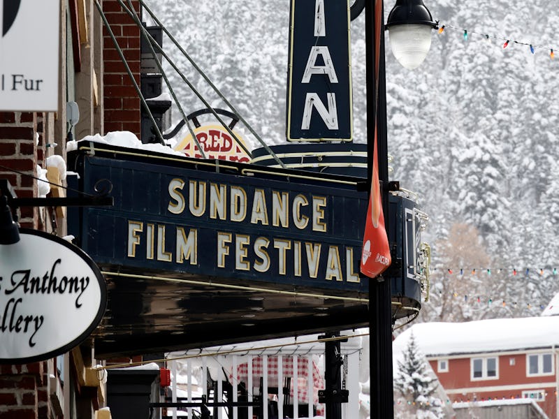 PARK CITY, UTAH - JANUARY 19: A view of signage during the 2023 Sundance Film Festival on January 1...