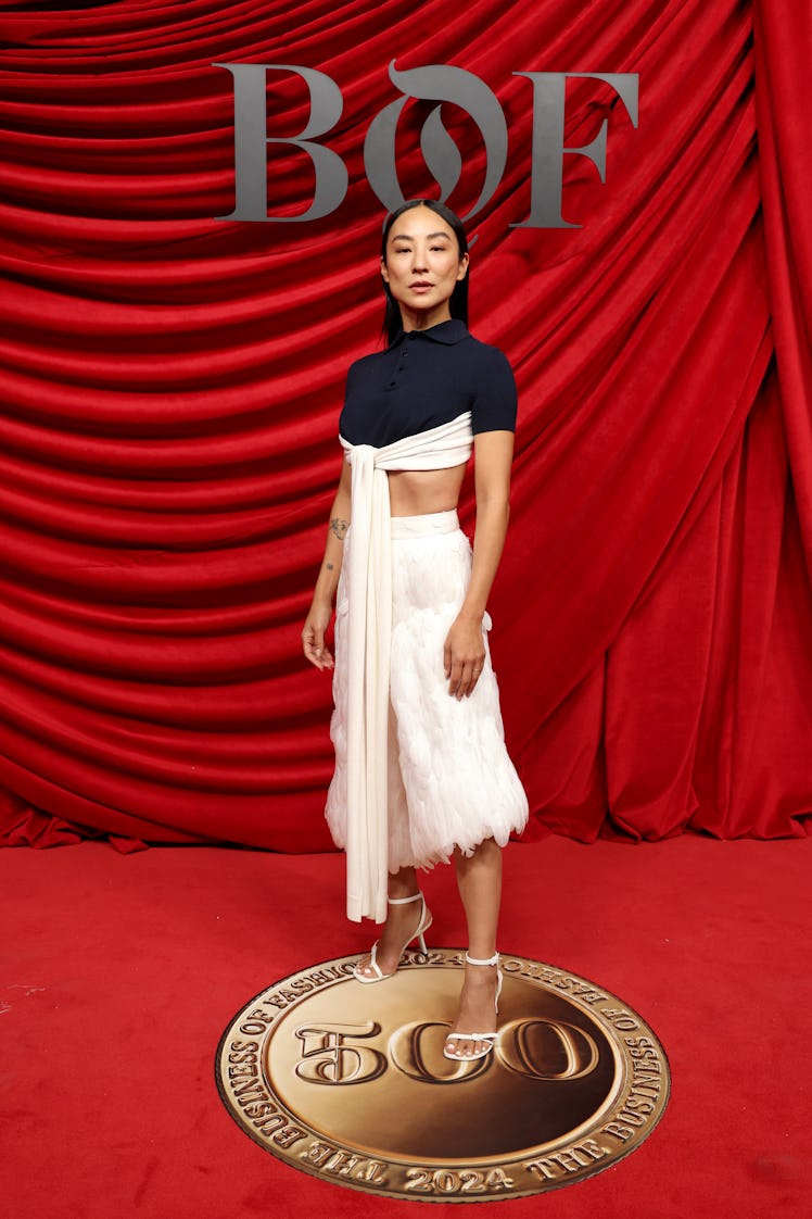 PARIS, FRANCE - SEPTEMBER 28: Greta Lee attends the Business of Fashion BoF 500 Class of 2024 during...