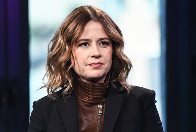 Actress Jenna Fischer attends AOL Build to discuss her new show 'You, Me and the Apocolypse' at AOL ...