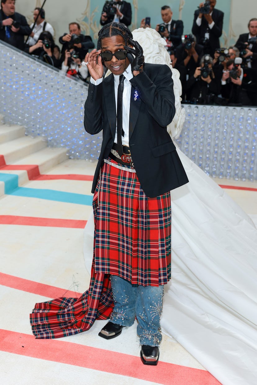A$AP Rocky attends The 2023 Met Gala Celebrating "Karl Lagerfeld: A Line Of Beauty"