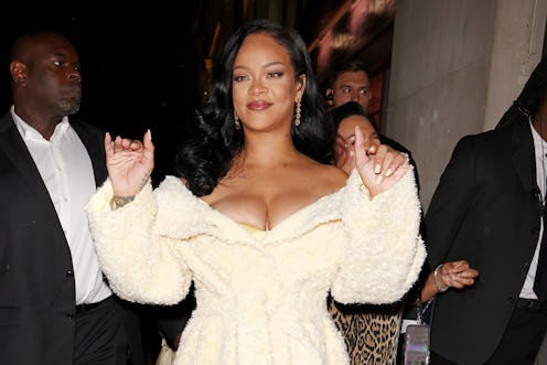 Rihanna arriving at Selfridges for her Fenty Hair launch party on September 16, 2024 in London, Engl...