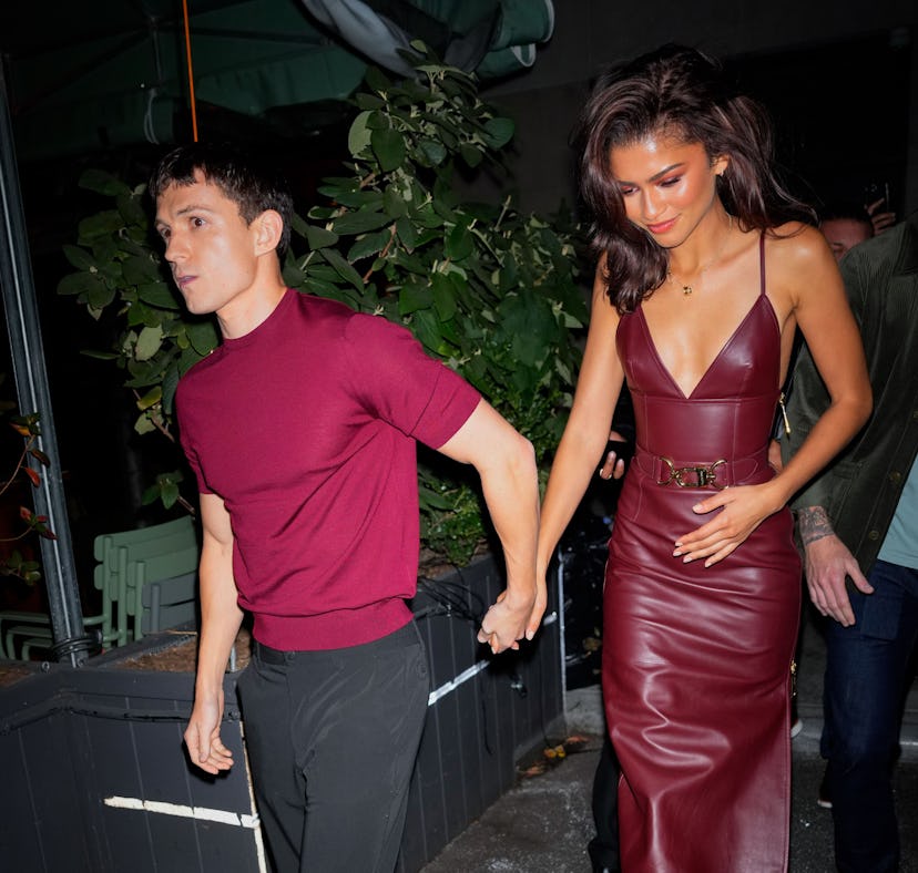 NEW YORK, NY - OCTOBER 24: Tom Holland and Zendaya are seen on October 24, 2024 in New York City. ...