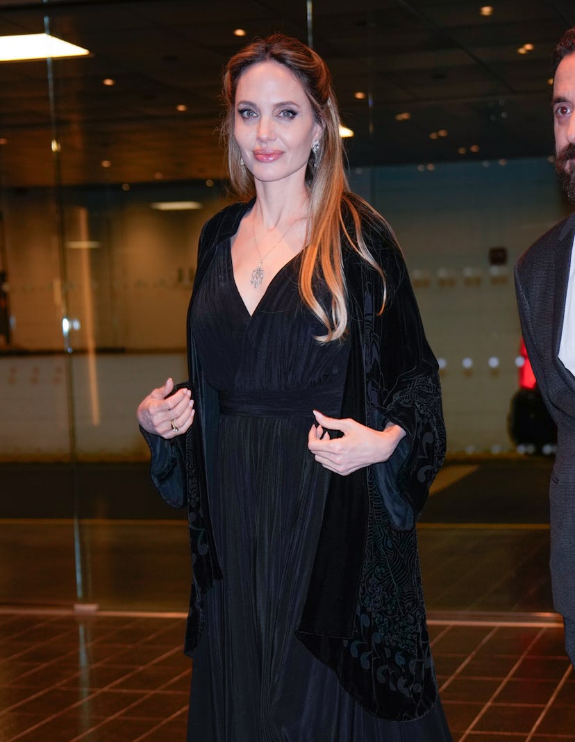 NEW YORK, NY - NOVEMBER 12: Angelina Jolie is seen on November 12, 2024 in New York City.  (Photo by...