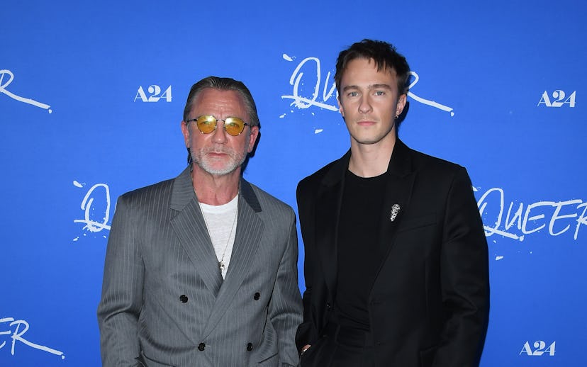LOS ANGELES, CALIFORNIA - NOVEMBER 13: Daniel Craig, Drew Starkey arrives at the Los Angeles Premier...