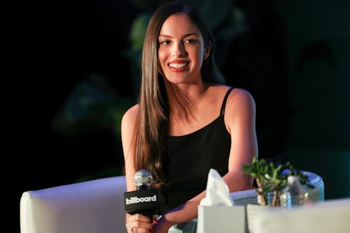 Olivia Rodrigo speaks onstage at the Billboard Live Music Summit at 1 Hotel West Hollywood on Novemb...