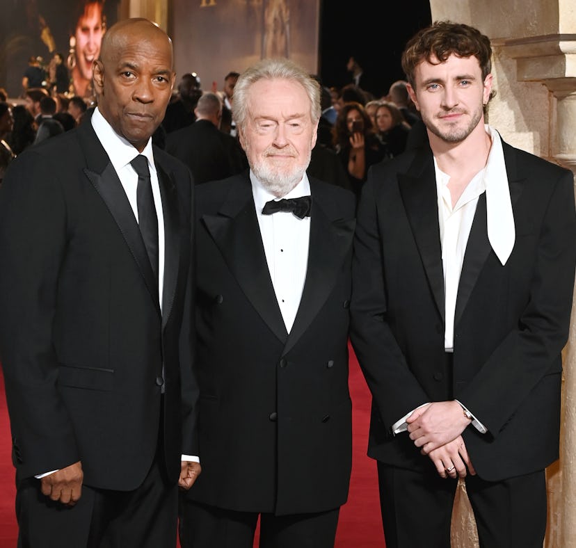 Denzel Washington, Sir Ridley Scott and Paul Mescal