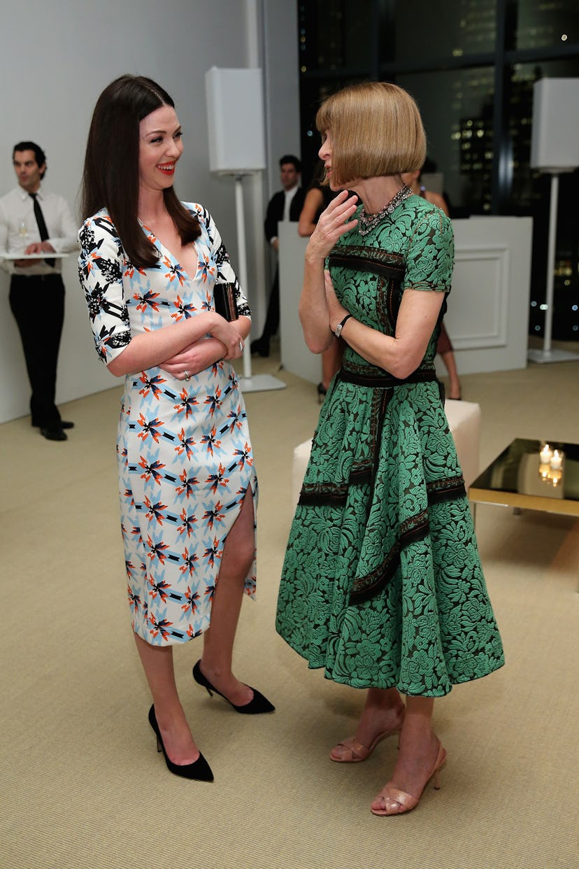 Designer Tanya Taylor (L) and Anna Wintour attend the 11th annual CFDA/Vogue Fashion Fund Awards at …