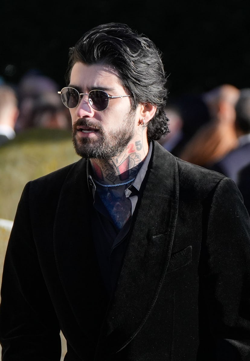 Zayn Malik at the funeral service for Liam Payne