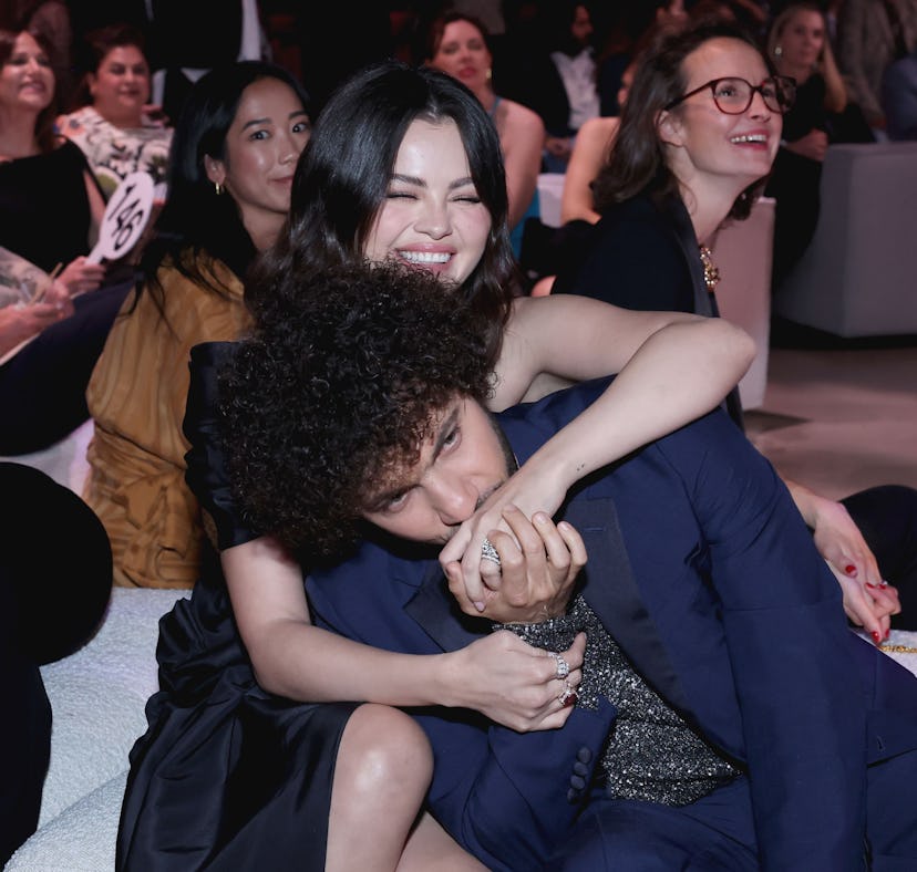 LOS ANGELES, CALIFORNIA - OCTOBER 24: (L-R) Selena Gomez and Benny Blanco attend the Second Annual R...