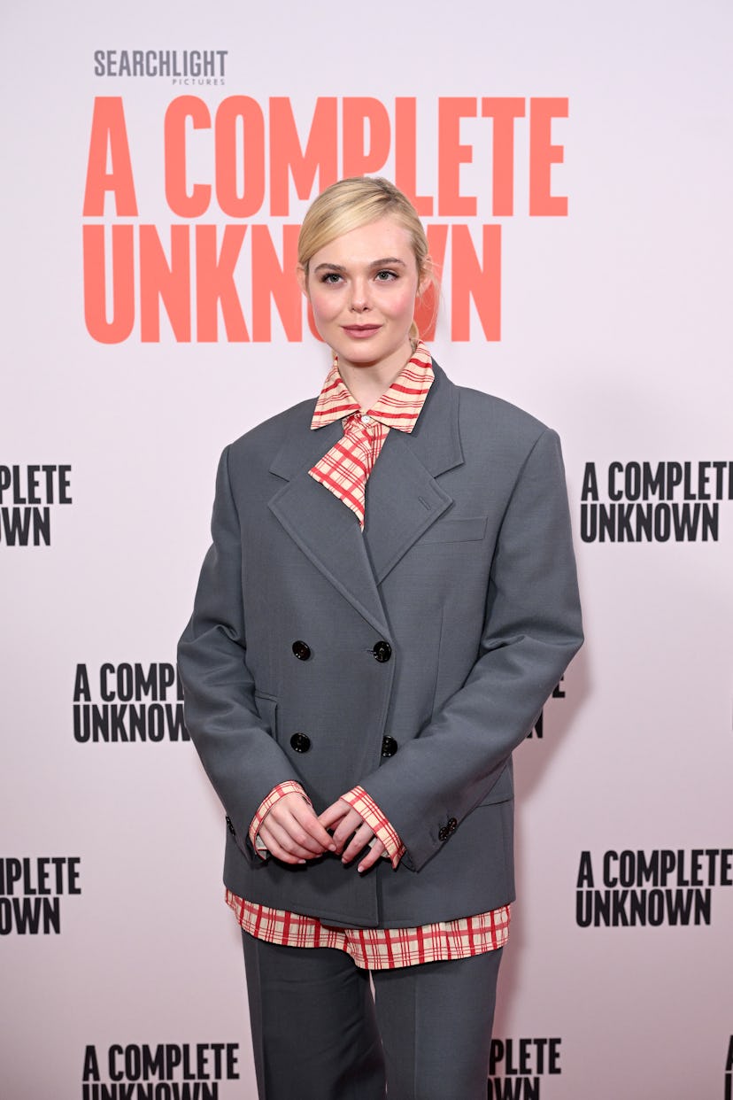 Elle Fanning attends the UK Special Screening of Searchlight Pictures' 'A Complete Unknown' at Ham Y...