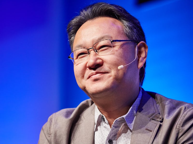 BIRMINGHAM, ENGLAND - SEPTEMBER 26: Shuhei Yoshida, President of Sony's Worldwide Studios SCE, look...