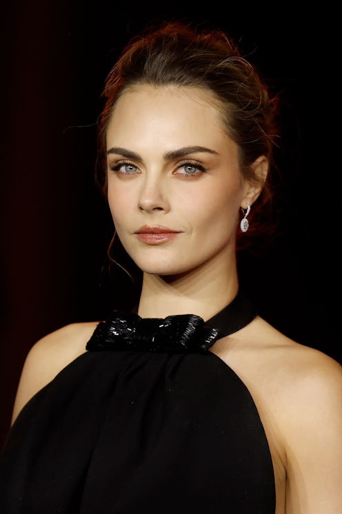 cara delevingne loose updo