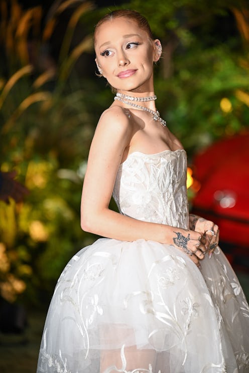 ariana grande slicked-back bun