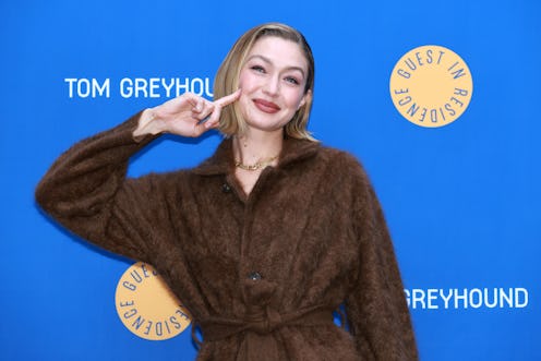 Gigi Hadid jumped on the fashionable bathrobe trend.