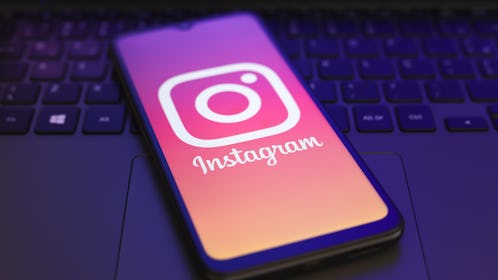 The Instagram logo appears on the screen of a smartphone in Reno, United States, on November 29, 202...