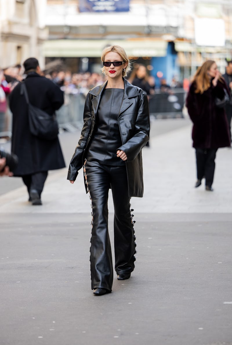 PARIS, FRANCE - FEBRUARY 28: Angèle is seen outside Courrèges during the Womenswear Fall/Winter 2024...