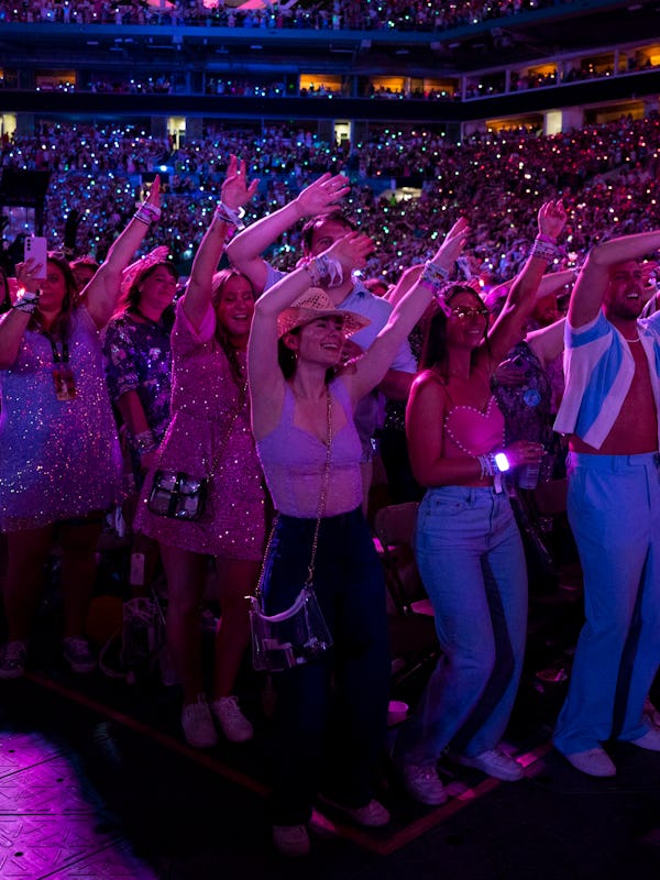 Swifties cheer on Taylor Swift on The Eras Tour.