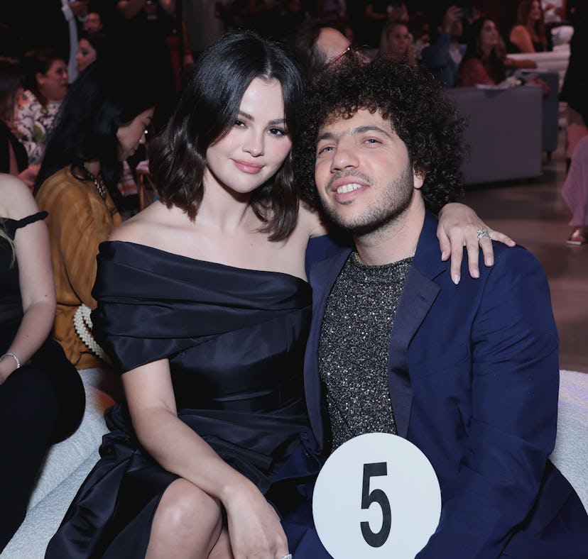 LOS ANGELES, CALIFORNIA - OCTOBER 24: (L-R) Selena Gomez and Benny Blanco attend the Second Annual R...