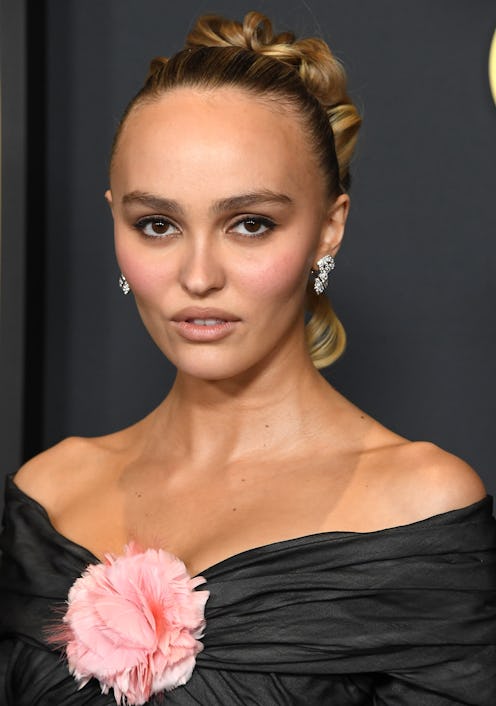 lily-rose depp curly updo