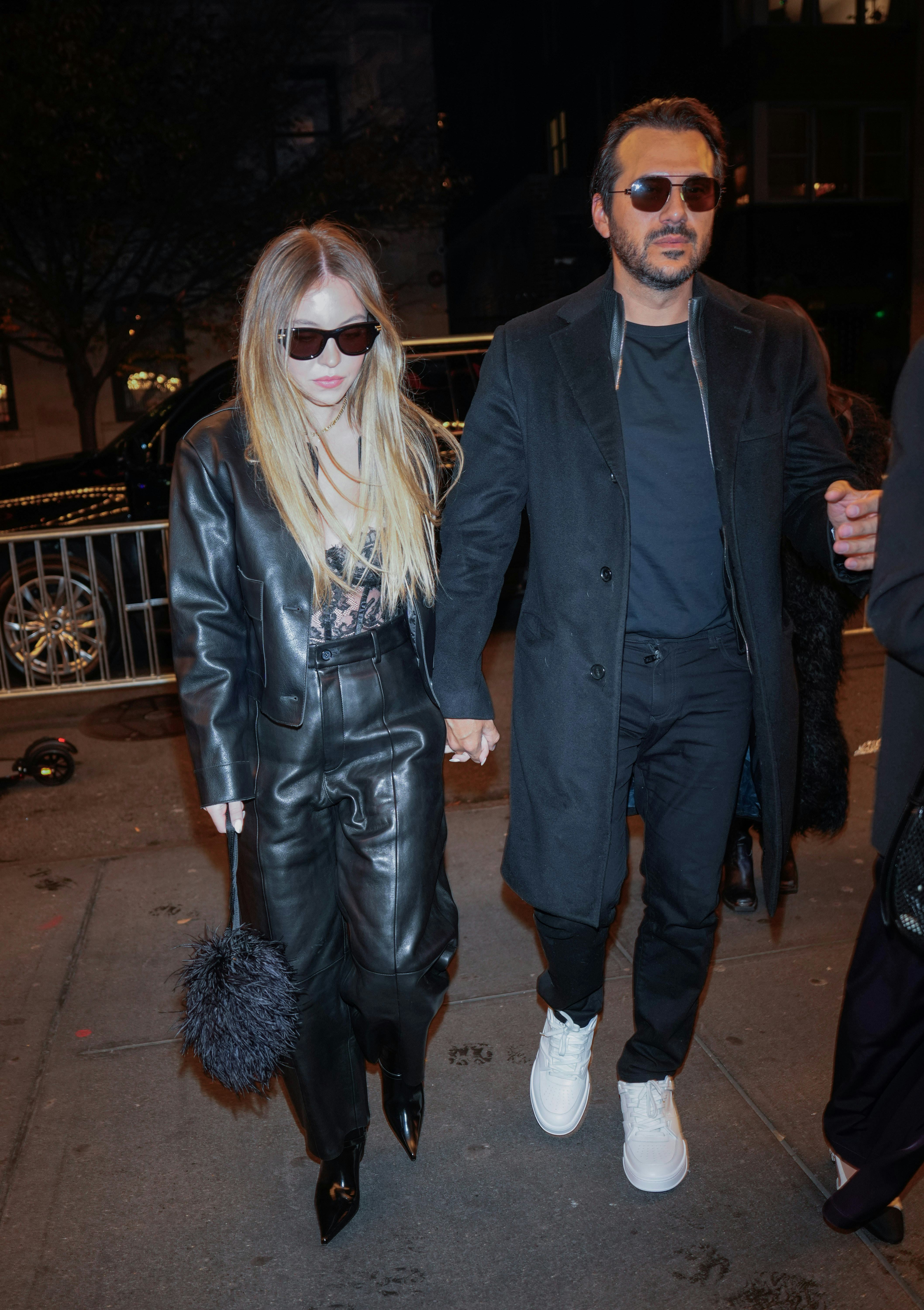 Sydney Sweeney wore see-through lingerie as a top.