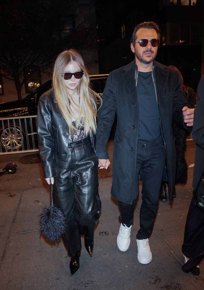 Sydney Sweeney wore see-through lingerie as a top.