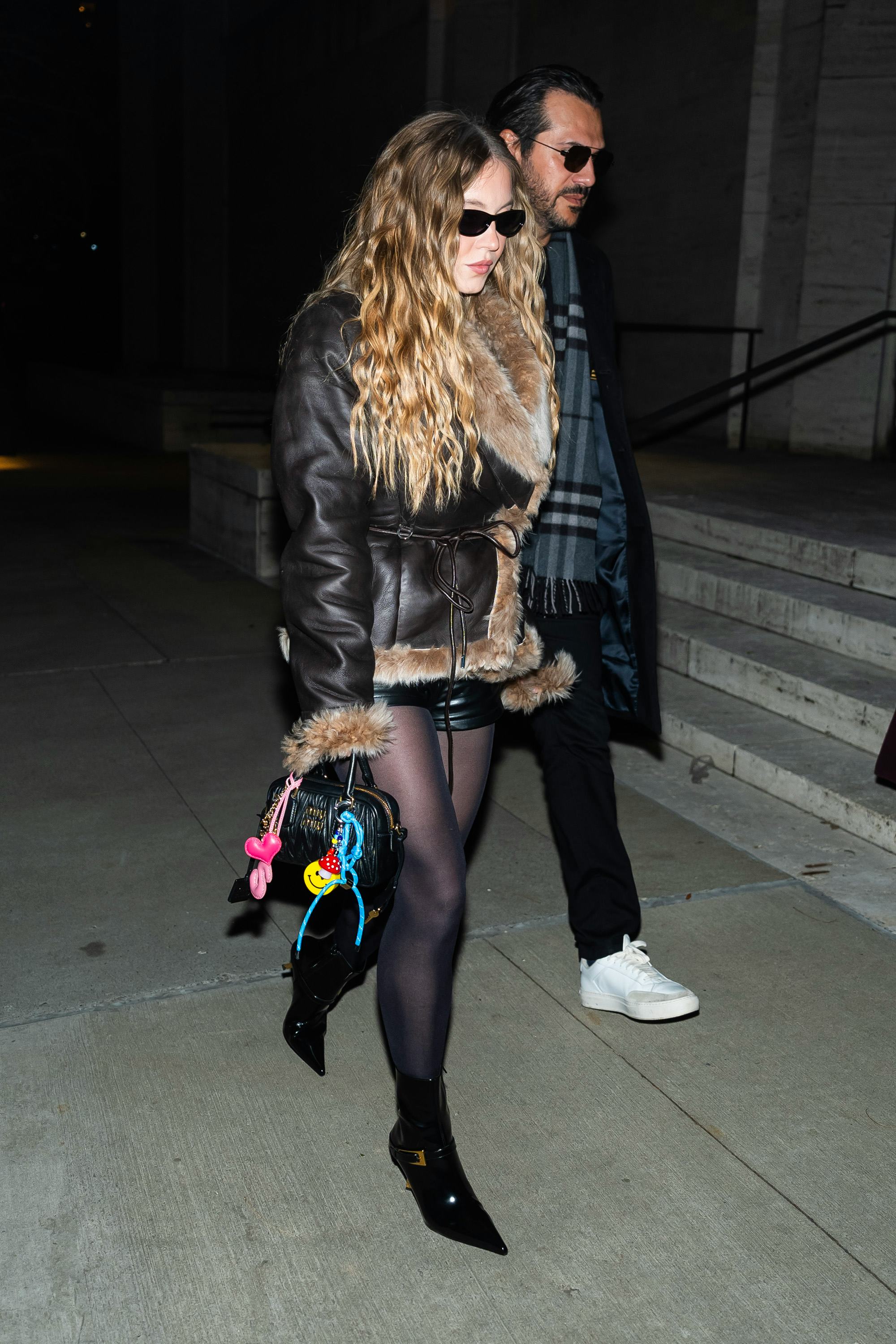 Sydney Sweeney wore see-through lingerie as a top.