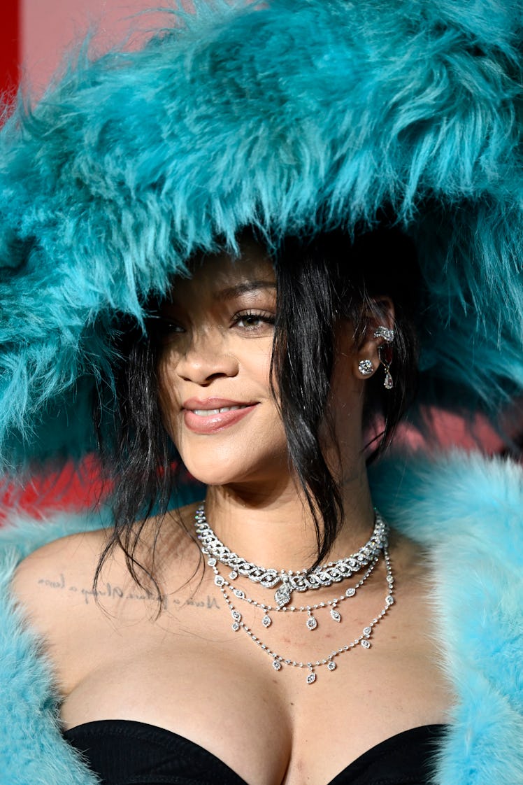 LONDON, ENGLAND - DECEMBER 02: Rihanna attends The Fashion Awards 2024 presented by Pandora at the R...