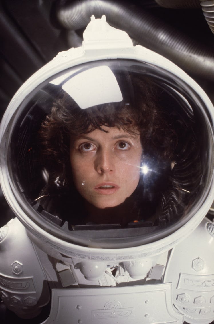 American actress Sigourney Weaver in the role of Ripley in the film 'Alien'. (Photo by Hulton Arch...