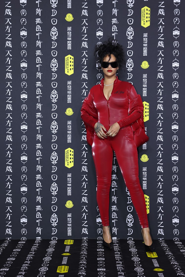 SHANGHAI, CHINA - OCTOBER 19: Music Artist Rihanna attends "The City of Genius" of Moncler by the Hu...