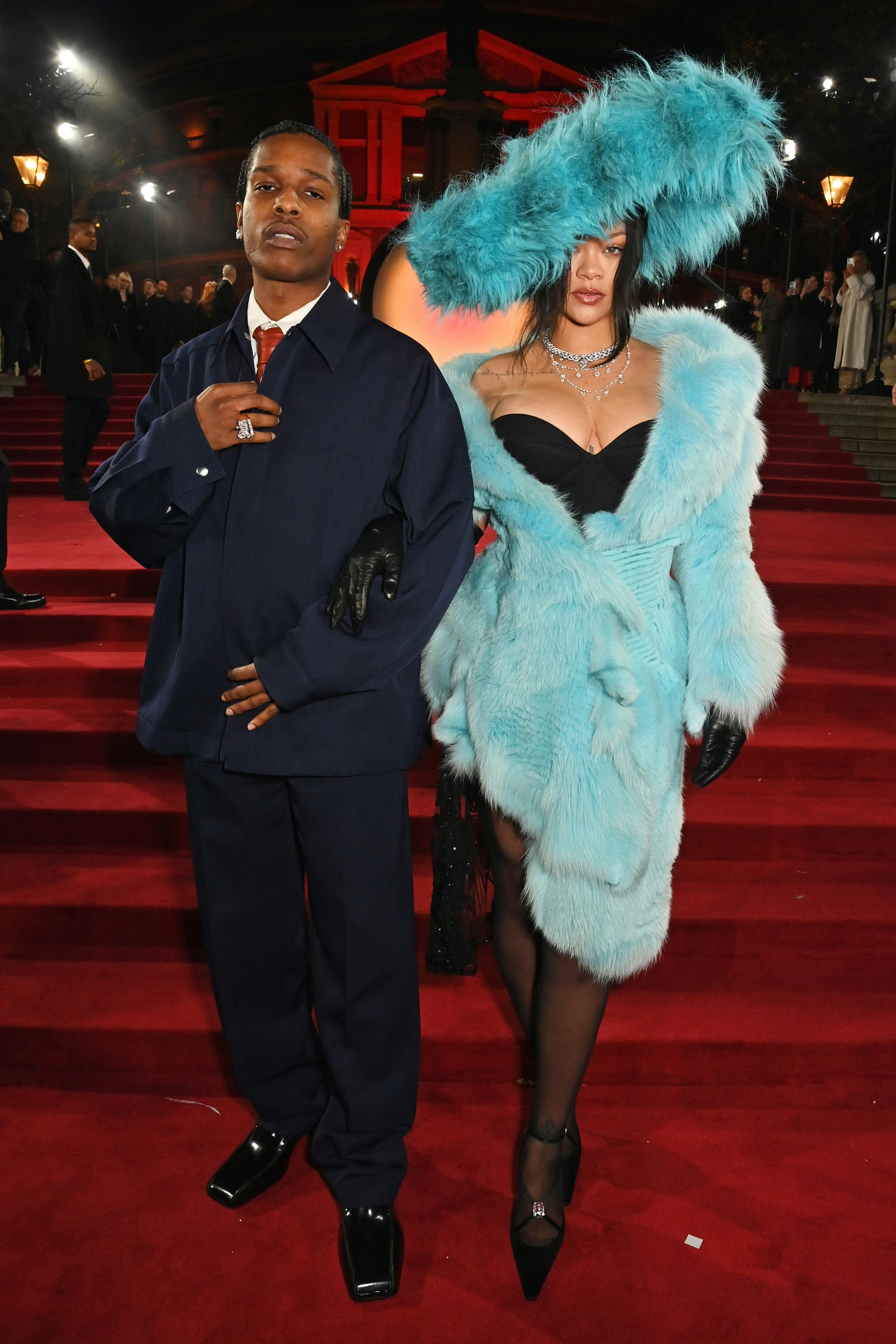 A$AP Rocky and Rihanna attend The Fashion Awards 2024 presented by Pandora at Royal Albert Hall on D&hellip;