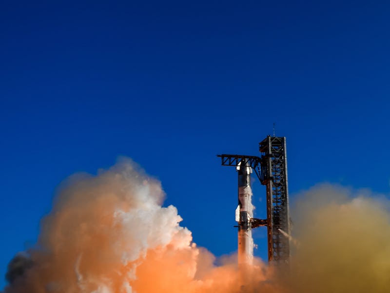 SpaceX Starship lifts off from Starbase in Boca Chica, Texas, for its sixth flight test on November ...