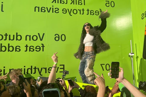 NEW WINDSOR, NEW YORK - OCTOBER 10: Charli XCX shared her new remix album with a few hundred fans at...