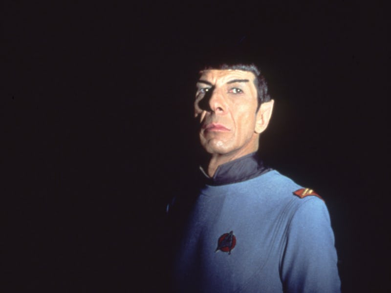 American actor Leonard Nimoy on the set of Star Trek: The Motion Picture, directed by Robert Wise. (...