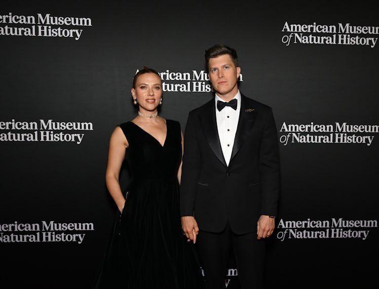 Scarlett Johansson and Colin Jost attend The American Museum of Natural History's 2024 Museum Gala a...
