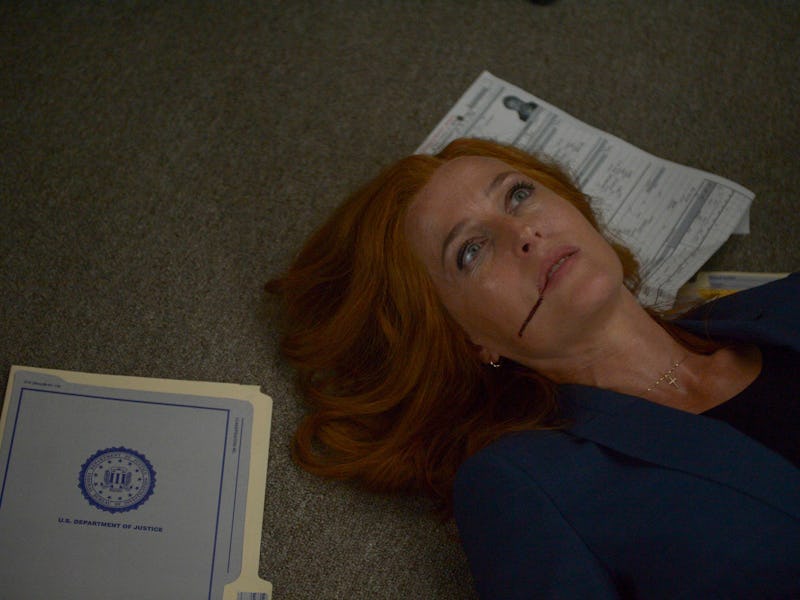 THE X-FILES: Gillian Anderson in the "My Struggle III" season premiere episode of THE X-FILES airin...