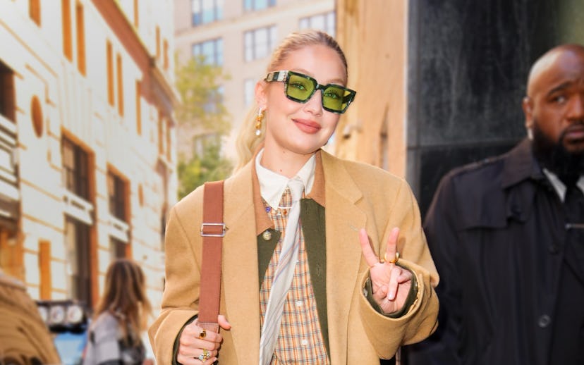 NEW YORK, NEW YORK - OCTOBER 14: Gigi Hadid out and about on October 14, 2022 in New York City. (Pho...