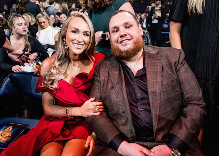 NASHVILLE, TENNESSEE - NOVEMBER 08: Nicole Combs and Luke Combs attend the 57th Annual Country Music...