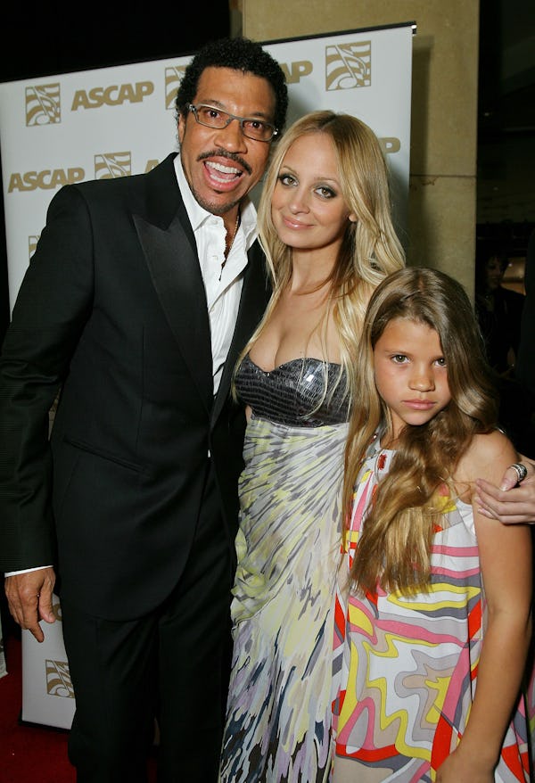 Musician Lionel Richie and daughters Nicole Richie and Sophia Richie pose during the 2008 ASCAP Pop ...