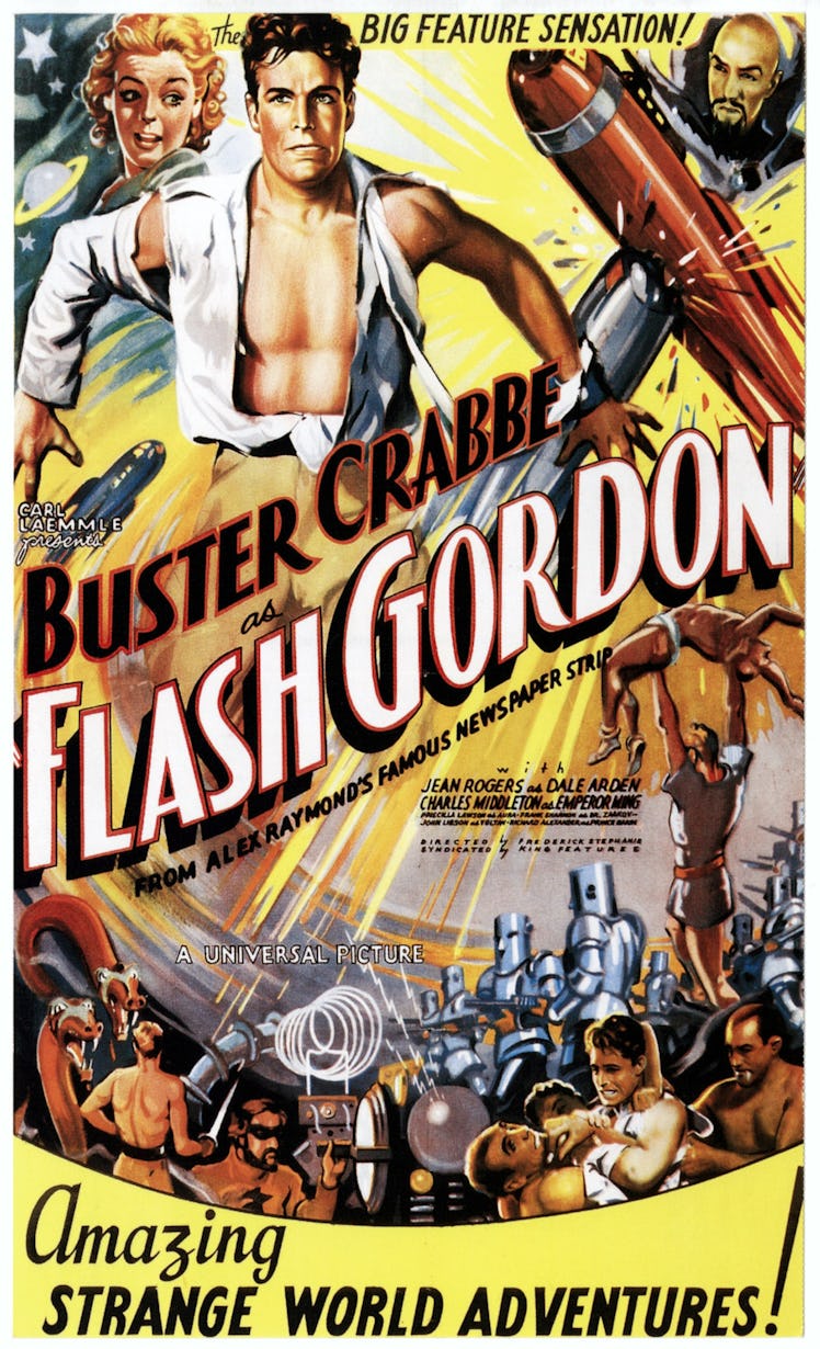 Flash Gordon, poster, Jean Rogers, Larry 'Buster' Crabbe, Charles Middleton, 1936. (Photo by LMPC vi...