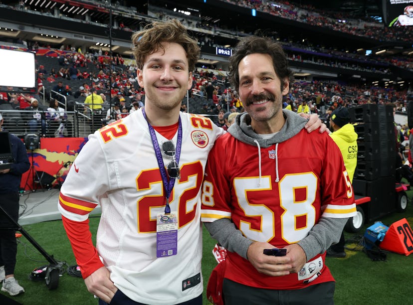 Paul Rudd brought his son Jack Sullivan Rudd the Super Bowl LVIII.