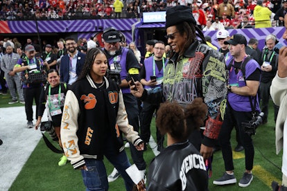 Blue Ivy Carter, Jay-Z and Rumi Carter were some of the celebrities at Super Bowl 2024.