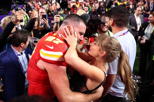 Taylor Swift & Travis Kelce Kissed, Sang, & Danced Post-Super Bowl